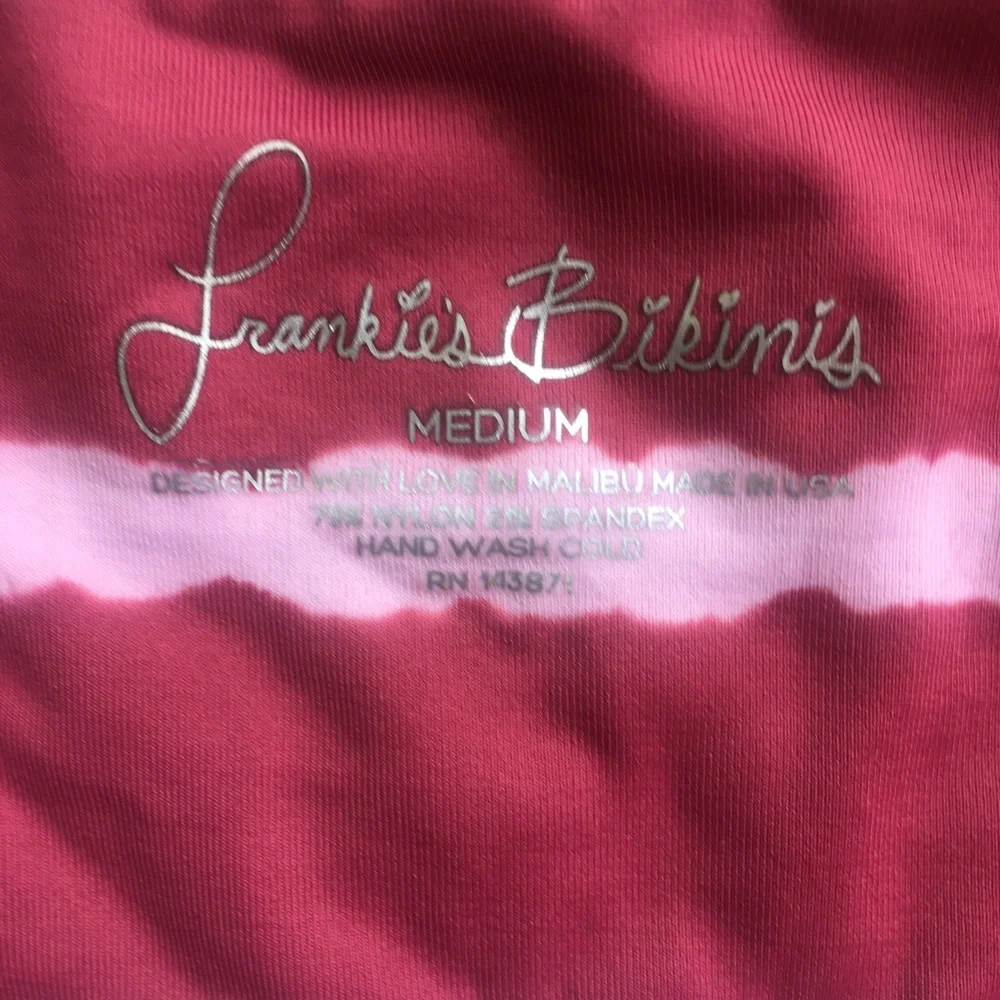 Frankie's Bikinis Shiloh maroon tie dye bikini